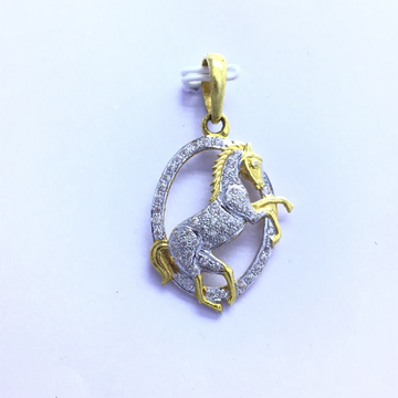 DESIGNING HORSE FANCY GOLD PENDANT by 