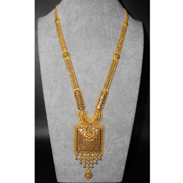 22kt gold modern design long necklace for women