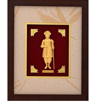 GOD JALARAM  JI DIVINE PHOTO FRAME 24 K GOLD by 