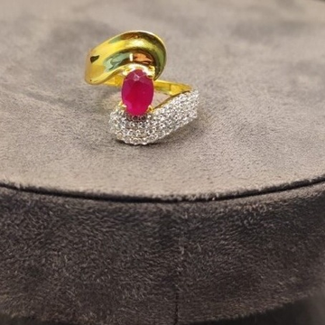 22kt gold  pink stone ring by 