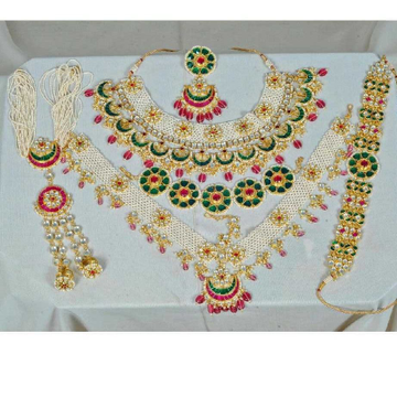Colorful Moti Work Bridal Necklace Set