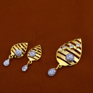22Ct Gold Ladies Designer Pendant Set FPS84