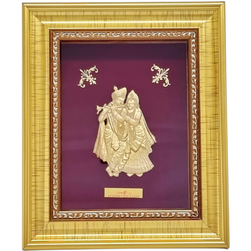 Shree RadhaKrishna Frame In 24K Gold Leaf MGA - AG...