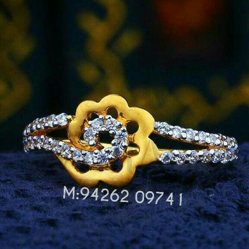 Designer Fancy Gold Cz Ladies Ring LRG -0113