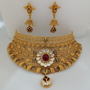 916 gold chokkar leaf collection antique set by 
