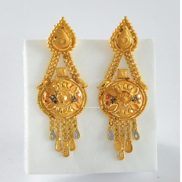 916 Gold Hallmark Trendy Design Earring  by Peri Jewellers