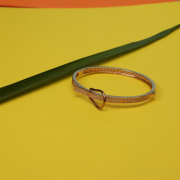 92.5 Sterling Silver imported lock Rose Tone Cz Br...