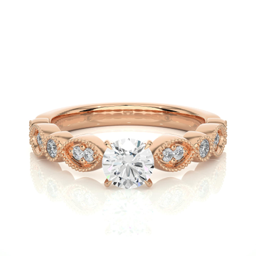 Uniquely Design Solitaire Ring RG by 