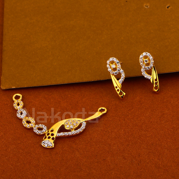 22KT Gold Ladies Stylish Mangalsutra Pendant Set M...