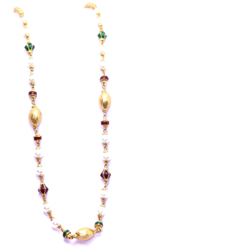 916 / 22KT Gold Delicate White Moti Mala With colo... by 