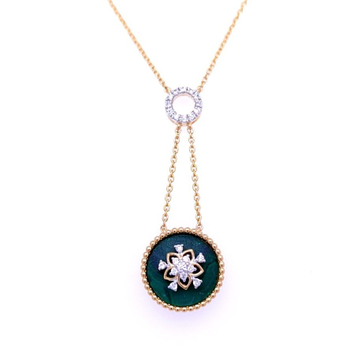 Stylish Rhodium Gold & Diamond Necklace