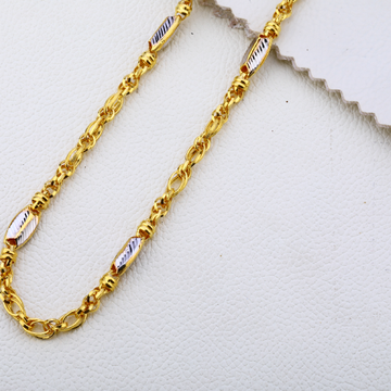 22KT  Gold Mens hallmark Fancy Choco Chain MCH236