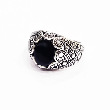 925 Sterling Silver Black Stone Turkish Gent's Rin... by Veer Jewels