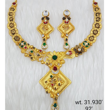 22 carat gold ladies necklace RH-LN109