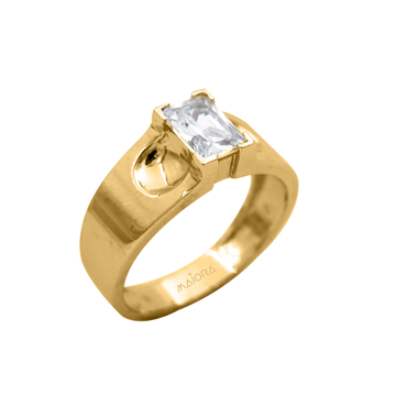 Diamond With Gold Icon Ring MDGR15