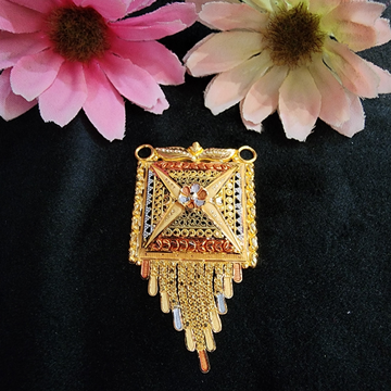 916 gold kalkatti work mangalsutra pendant by 