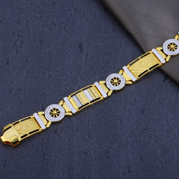 916 Gold Mens Plain Classic Bracelet MPB290