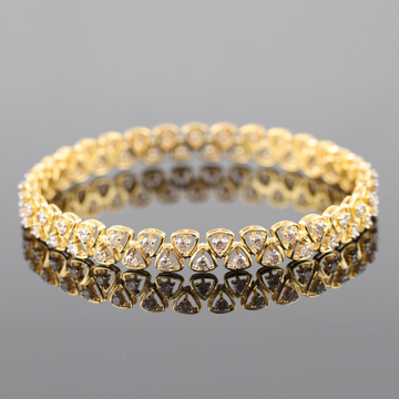 18kt yellow gold designer diamond bangle  by 