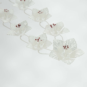Silver Hibiscus Flower Haar