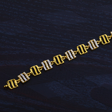 Ladies Gold 916 Cz Bracelet-LB47