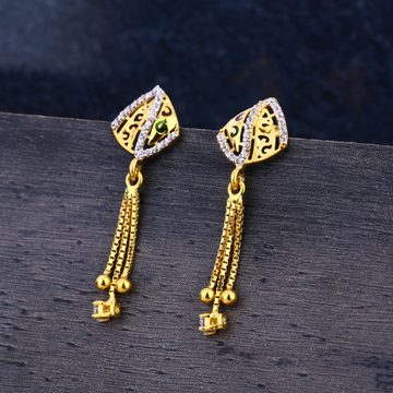916 Cz Gold Women's Fancy Hallmark Jhummar Earring...