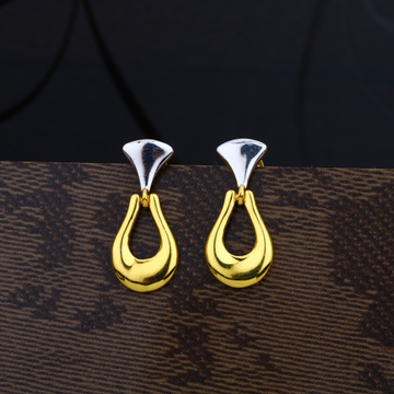 Ladies 916 Gold Designer Plain Earring -LPE13
