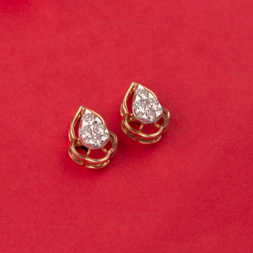 Intricating 14ct rose gold diamond earrings