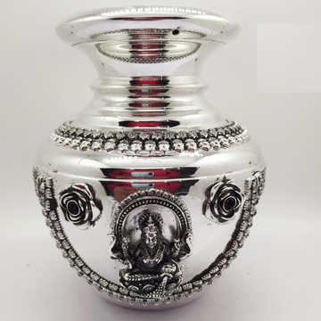 Pure silver asthalakshmi vase in fine antique carv... by 