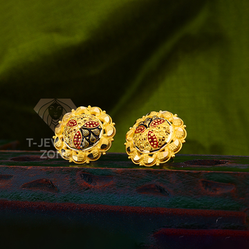 Gold earring-Touch(76,84,92) by Jewels Zone