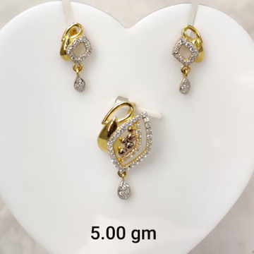 Light weight daily wear Cz pendant set by 