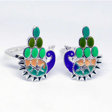 925 Silver Peacock Design Toe Rings by 