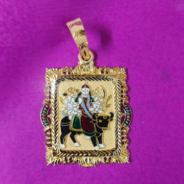 916 gold square vihat ma mina pendant by Saurabh Aricutting
