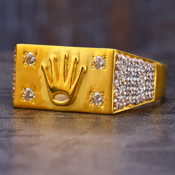 22CT Gold Gentlemen's CZ Ring MR720