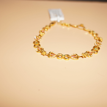 22k Gold Handmade Plain Bracelet 46R11