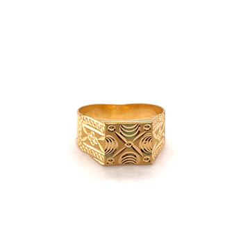 Unique Texture Gold Ring