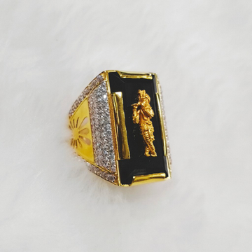 gold cz ring by Simandhar Ornament