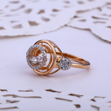 18KT Rose Gold Delicate Ladies Ring RLR751