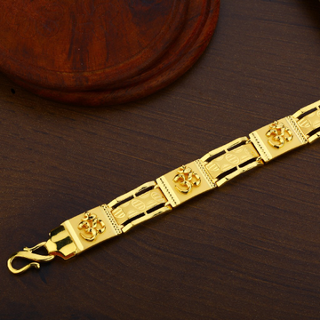Plain Gold Mens Bracelet-MPB65