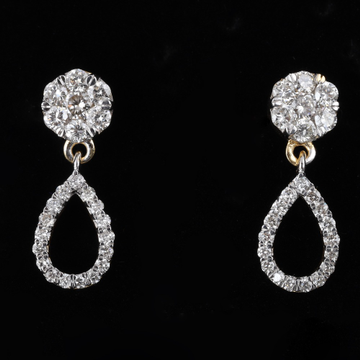 18KT Gold Fancy Diamond Earring by 