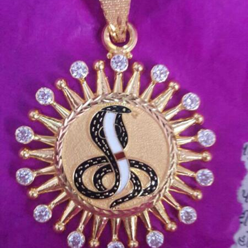 22kt gold goga maharaj mina pendant by Saurabh Aricutting