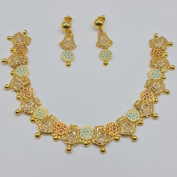 916 hallmark turkey  necklace set by Sangam Jewellers