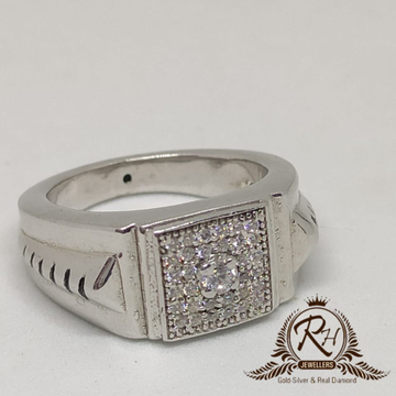 92.5 silver daimond gents ring Rh-GR942