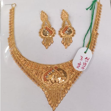 22 carat gold ladies necklace set RH-LC925