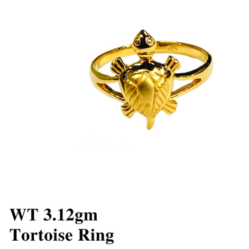 22k Tortoise Ring Plain by 