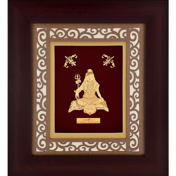 916 Gold Plated Shivji Photo Frame AJ-02 by 