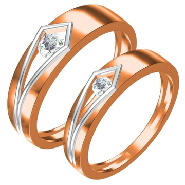 18 KT rose gold couple ring