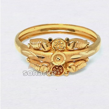 22k Plain Gold Ring Hollow Single Pipe Design for... by 