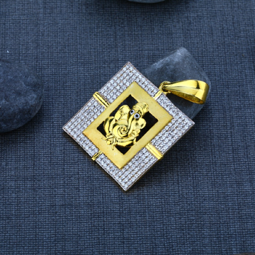 Men's Exclusive 22K Ganpati Bapa Gold God Pendant-...