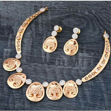 18 Carat Rose Gold Classical Ladies Necklace Set R...