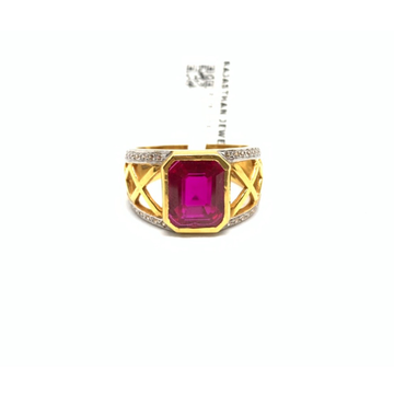 C.Z. Ruby Ring by Rajasthan Jewellers Private Limited